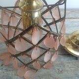 Hanging lamp with stamps