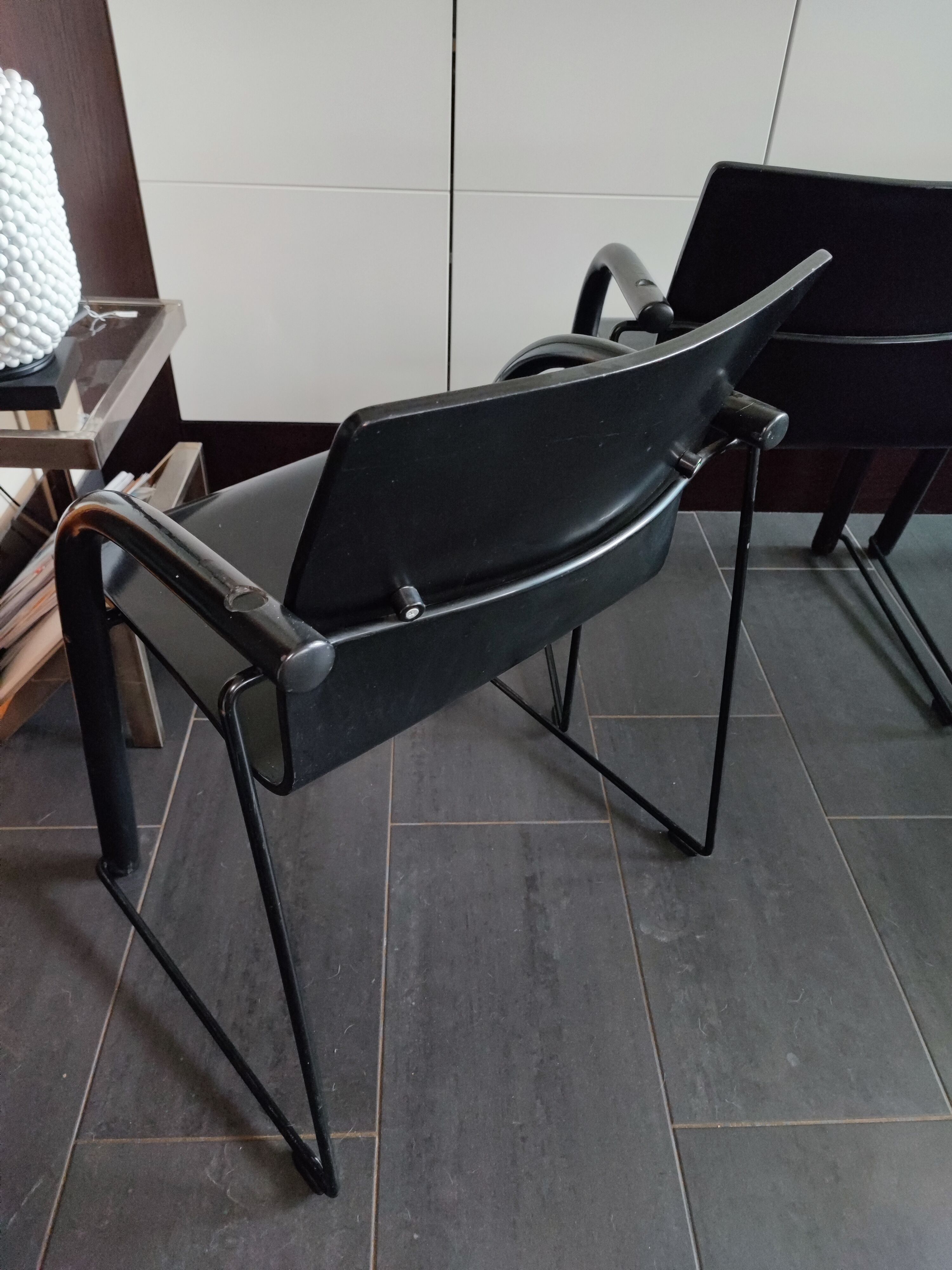 Thonet S320 black chairs