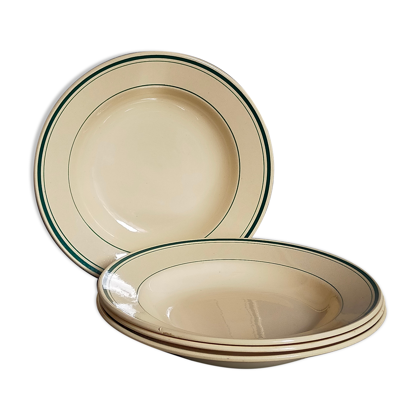 Four plates l'Amandinoise de Saint-Amand ancient