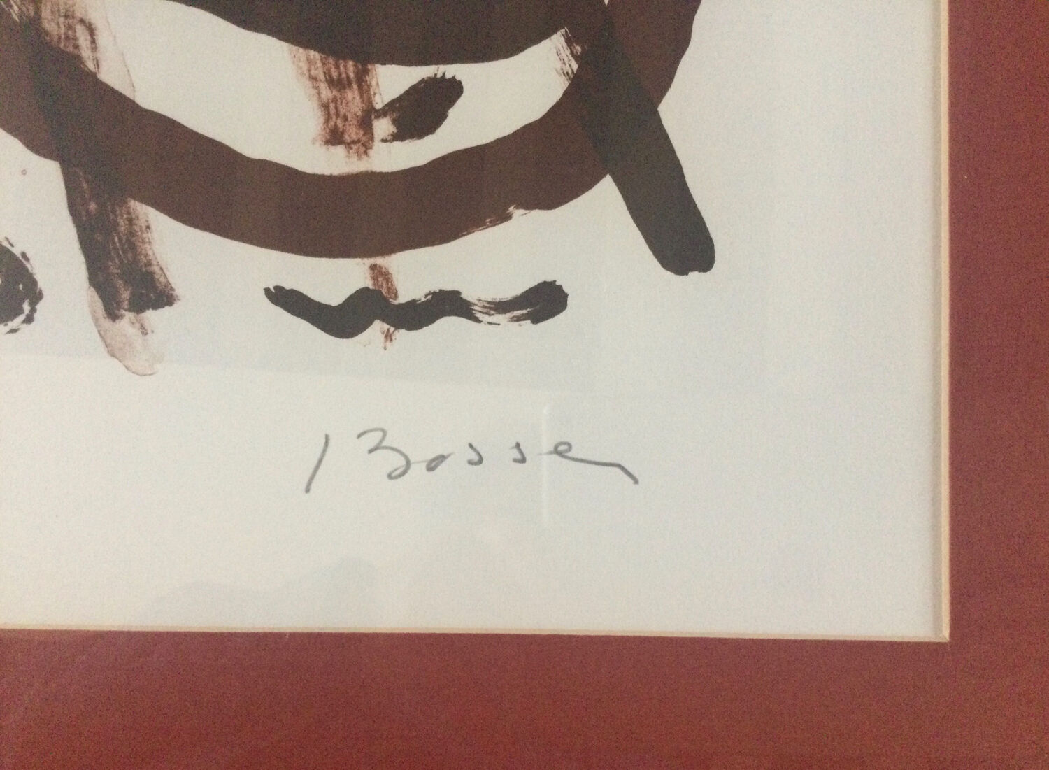 Lithograph by jacques bosser (born in 1946). composition, 1994