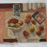 Oil on canvas Still life with fruits XX Minorca