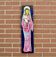 Virgin and Child - ceramic painting signed J.Ortega.