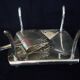 Maison Christofle White Metal Asparagus Dish and Tongs
