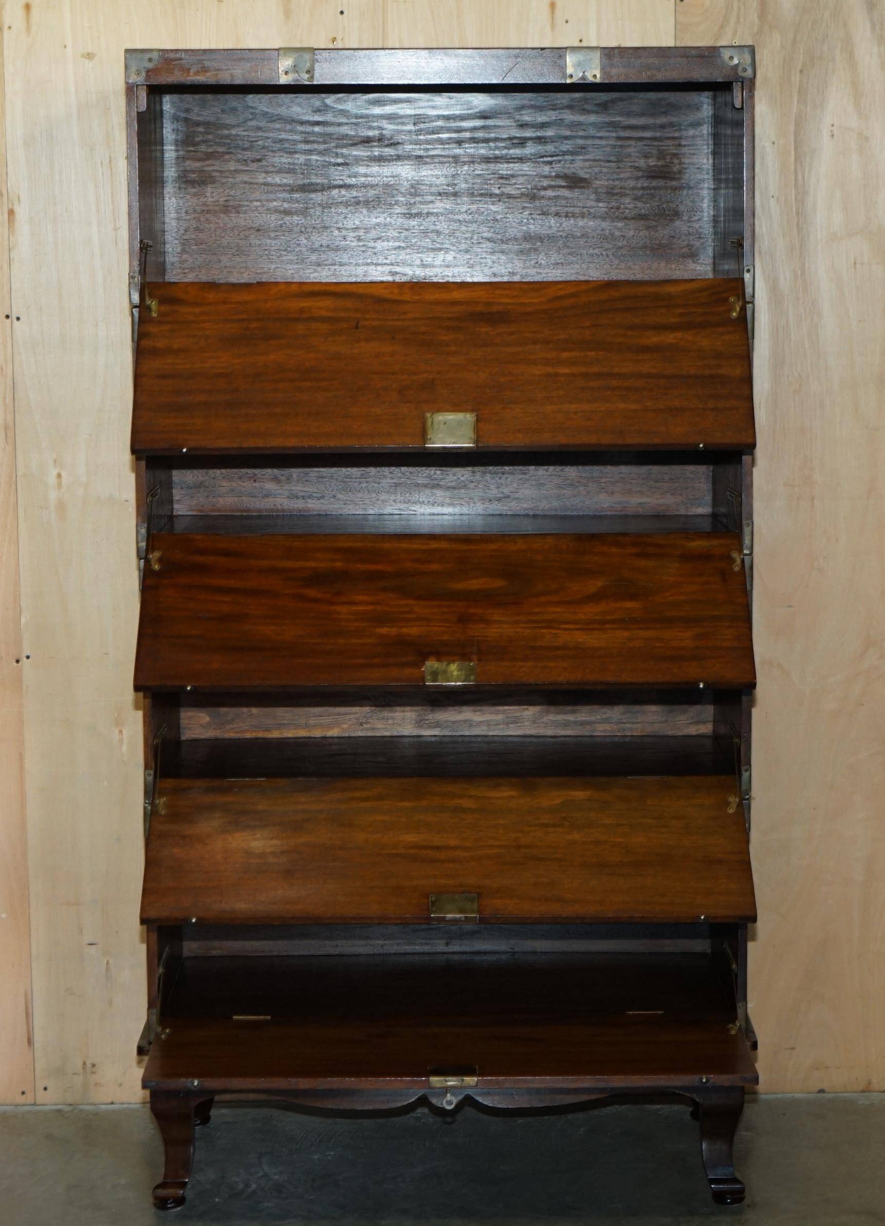 Four stackable Chinese campaign chests, circa 1880.