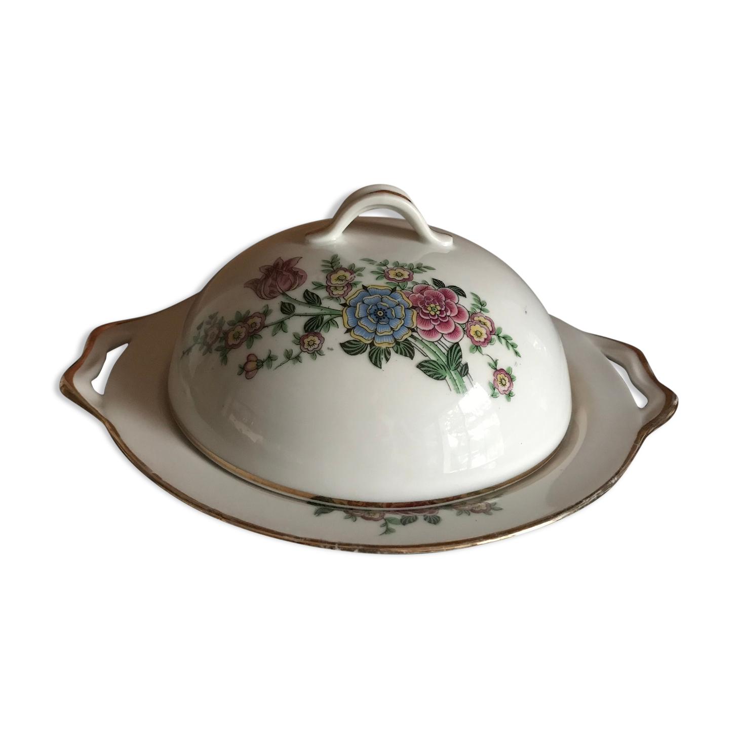 Butter maker in Porcelain of Limoge