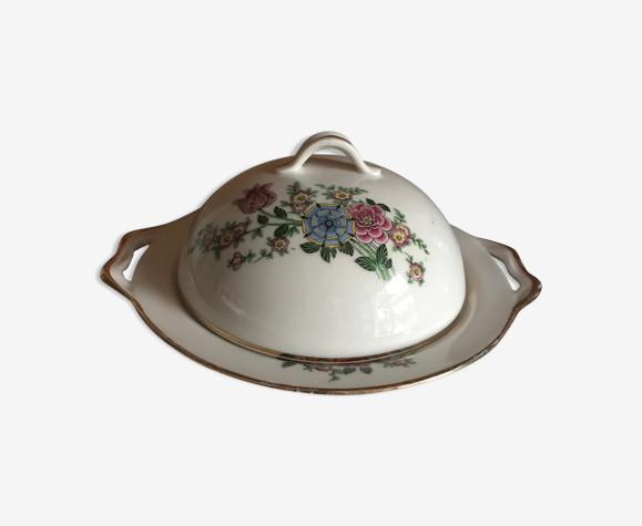 Beurrier en porcelaine de Limoge