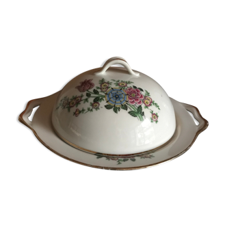 Beurrier en porcelaine de Limoge