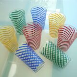 Series of 8 orangeade glasses