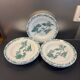 Set of 7 Terre de fer soup plates, green
