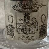 6 crystal whiskey glasses from Sèvres Prévost, Captain, Marshal, Boutelier, Fauconnier and Veneur