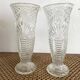 Paire de vases vintage en verre moulé