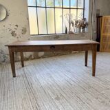 Pine and oak + walnut farmhouse table 1950