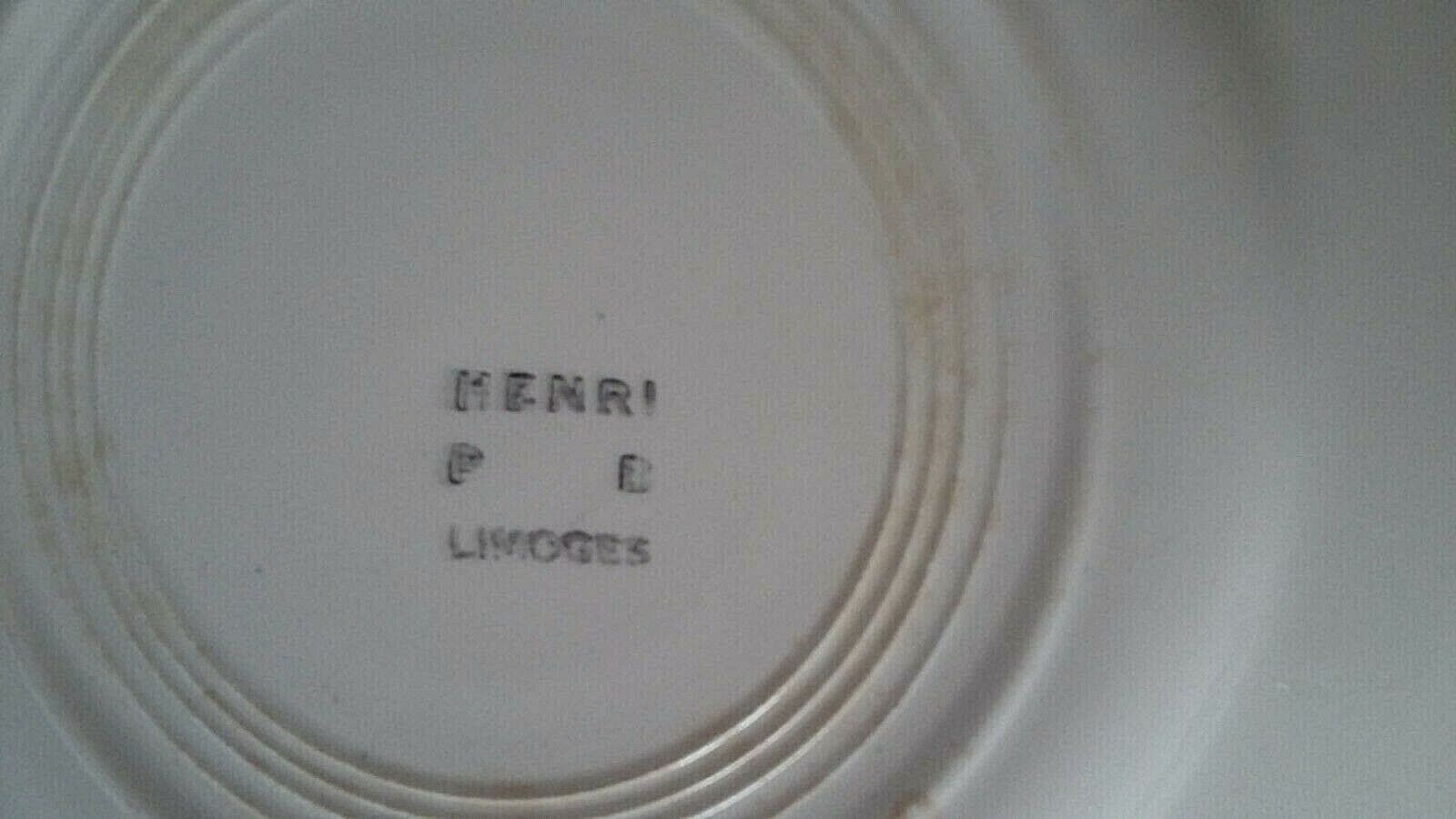 Flat plate in earthenware marked PB Limoges model Henri early XXth