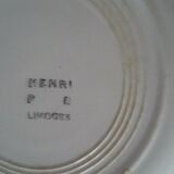 Flat plate in earthenware marked PB Limoges model Henri early XXth