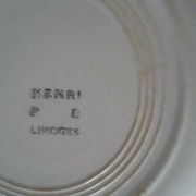 Flat plate in earthenware marked PB Limoges model Henri early XXth