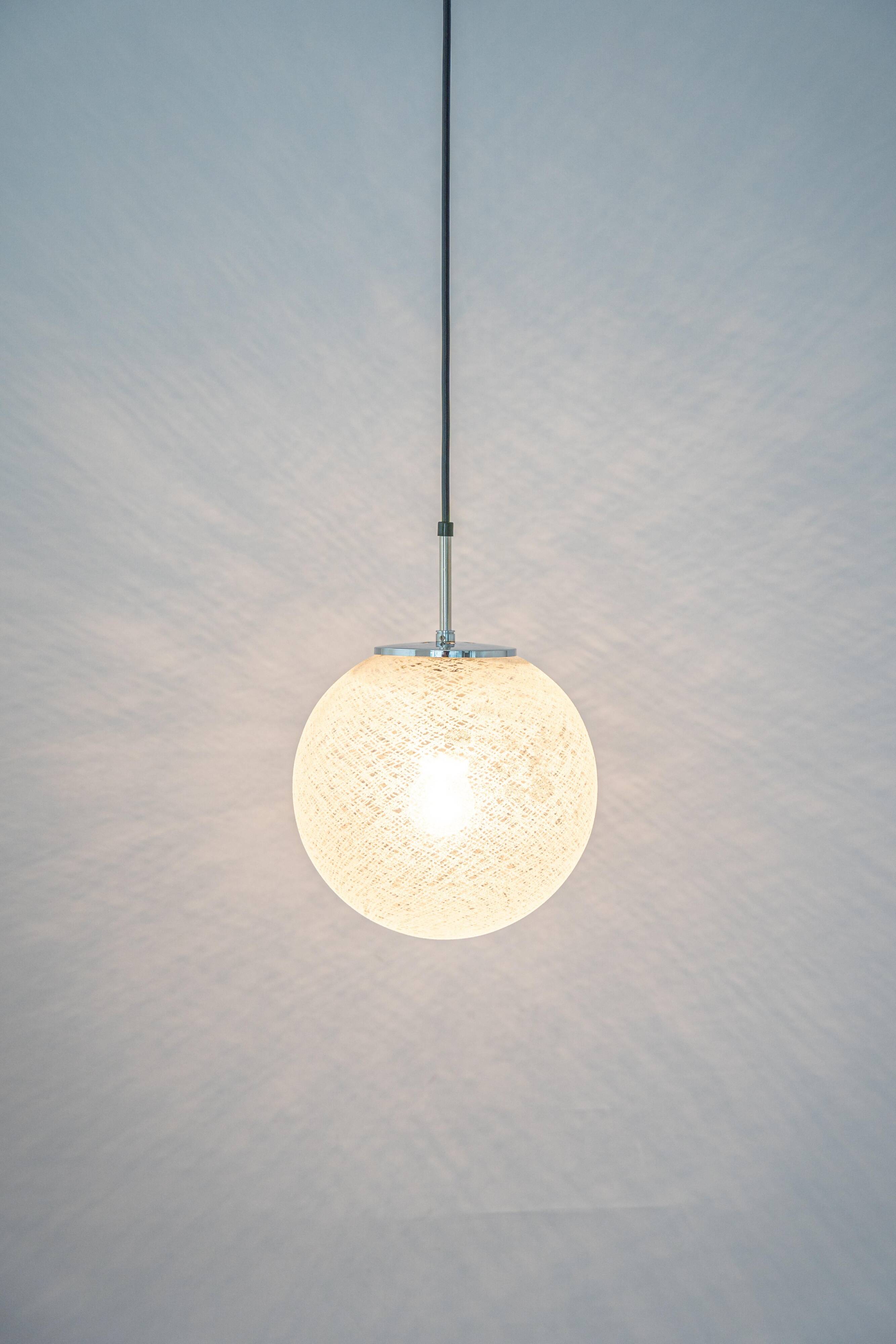 1 out of 10 Limburg Chrome with glass ball pendant, Germany, 1970s