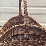 Log basket, woven wicker