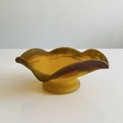 Glass footed coupe Nuagé signed by Muller Frères Lunéville.