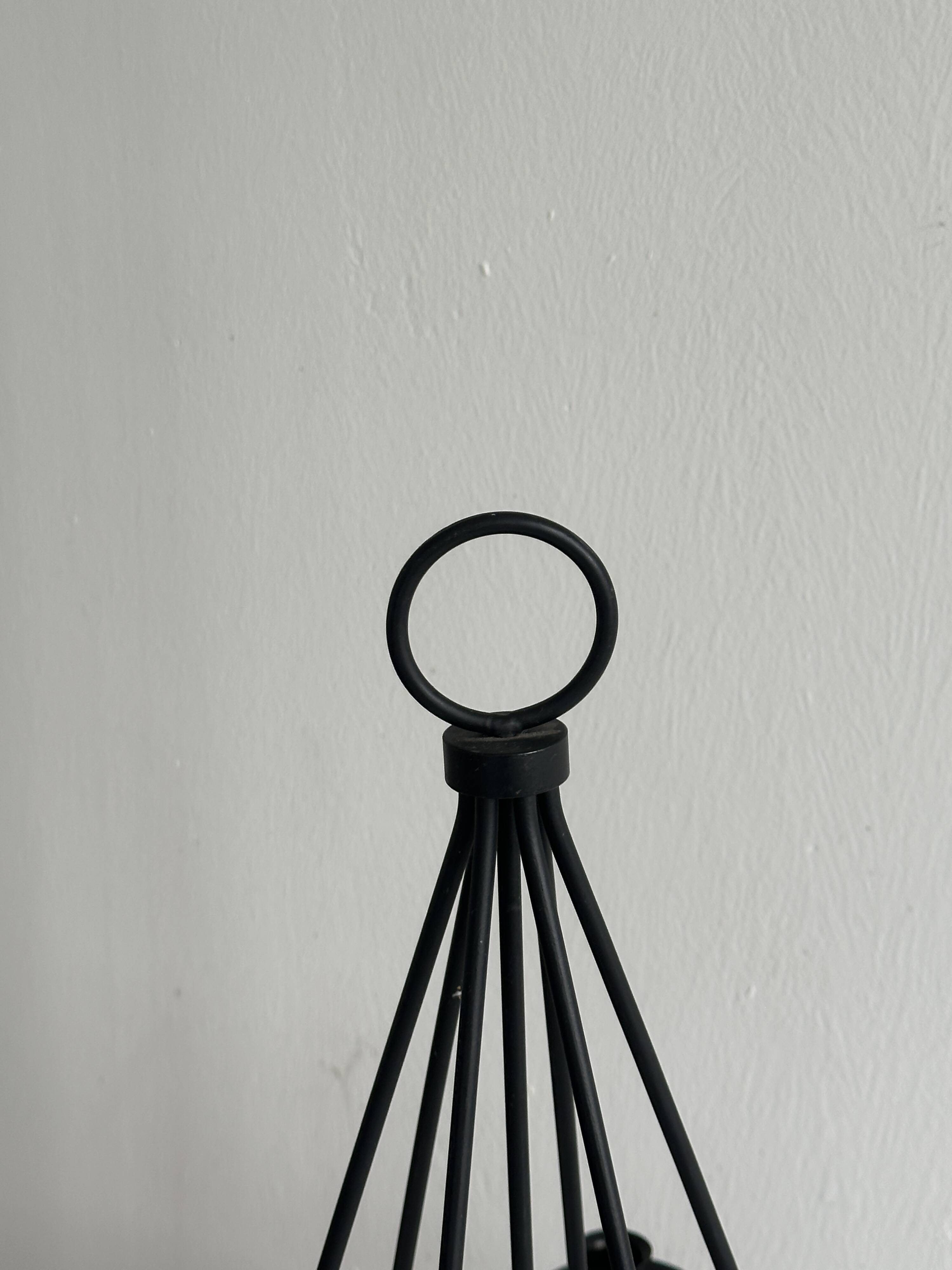Black metal hanging chandelier