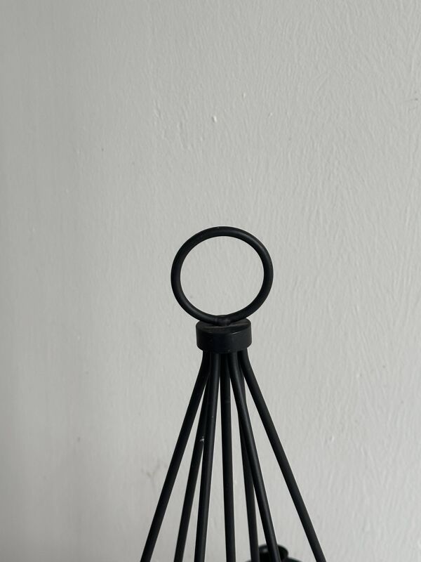 Chandelier suspendu en métal noir