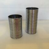 Pair of chrome-plated metal roller holders