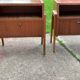 Set of 2 Mid-Century Varia bedside tables in brown mahogany, 1950s.