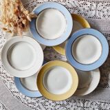 Set of 8 mismatched deep plates L'Amandinoise