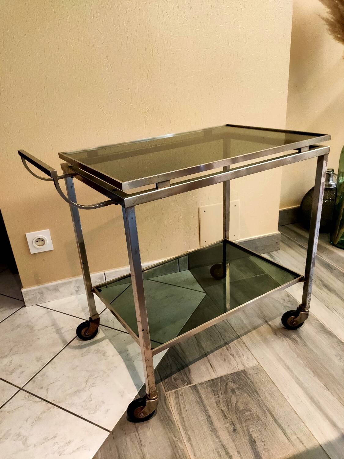 Vintage Guy Lefevre bar cart