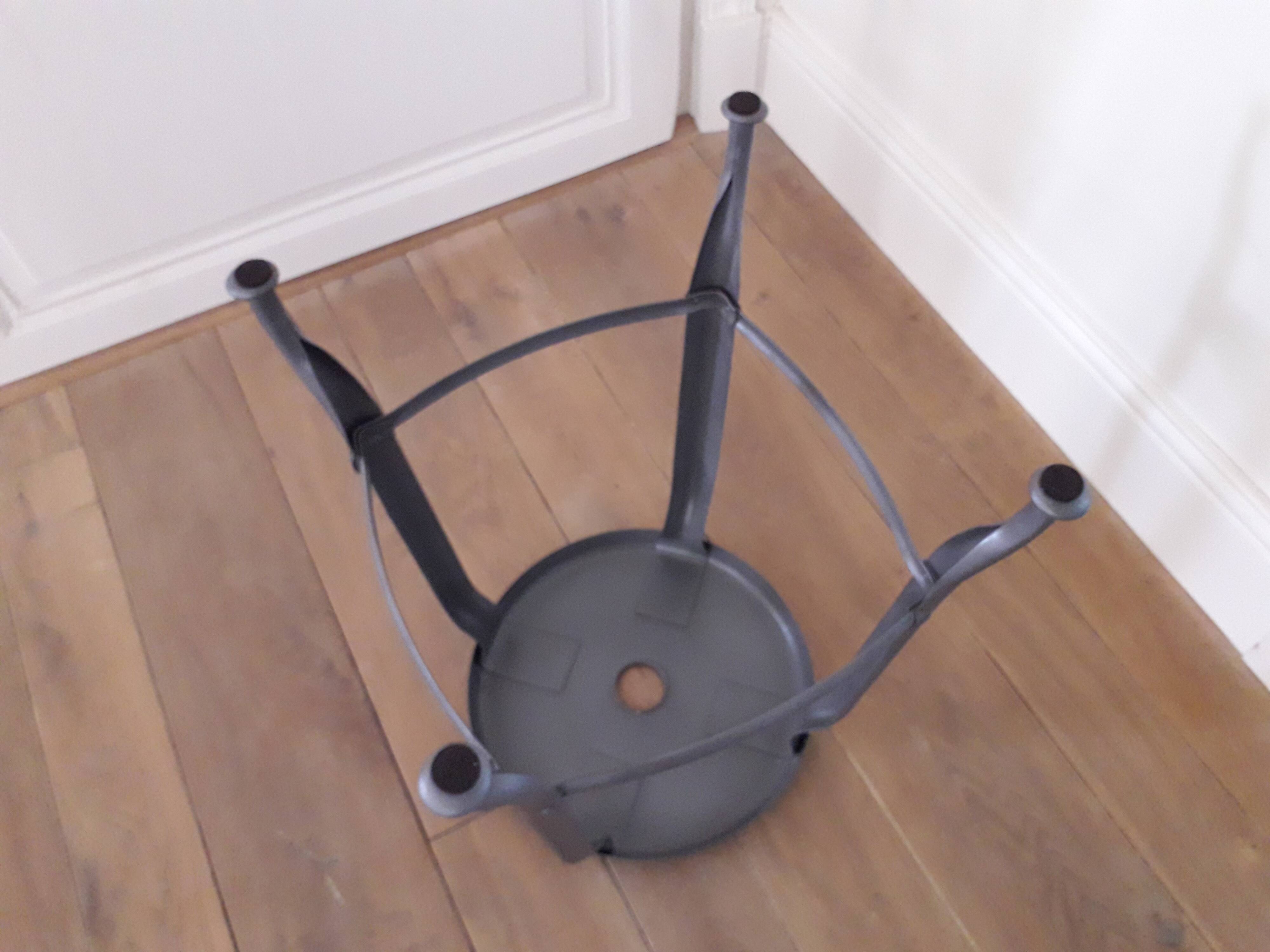 Industrial stool in crude steel