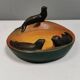 Dish with sea lions hand painted by Ipsen's widow, Denmark 1930s.