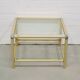 vintage gold & silver coffee table glass table top