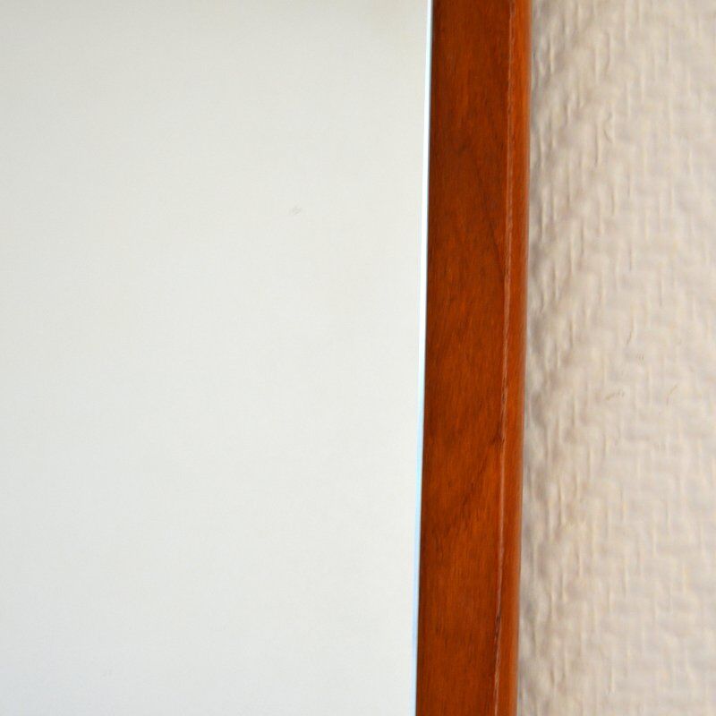 Scandinavian Mirror 60s teak 34x73cm