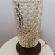 Table lamp nightlight teak and glass 50/60