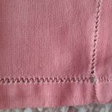 6 small pink napkins. Handmade day entourage.