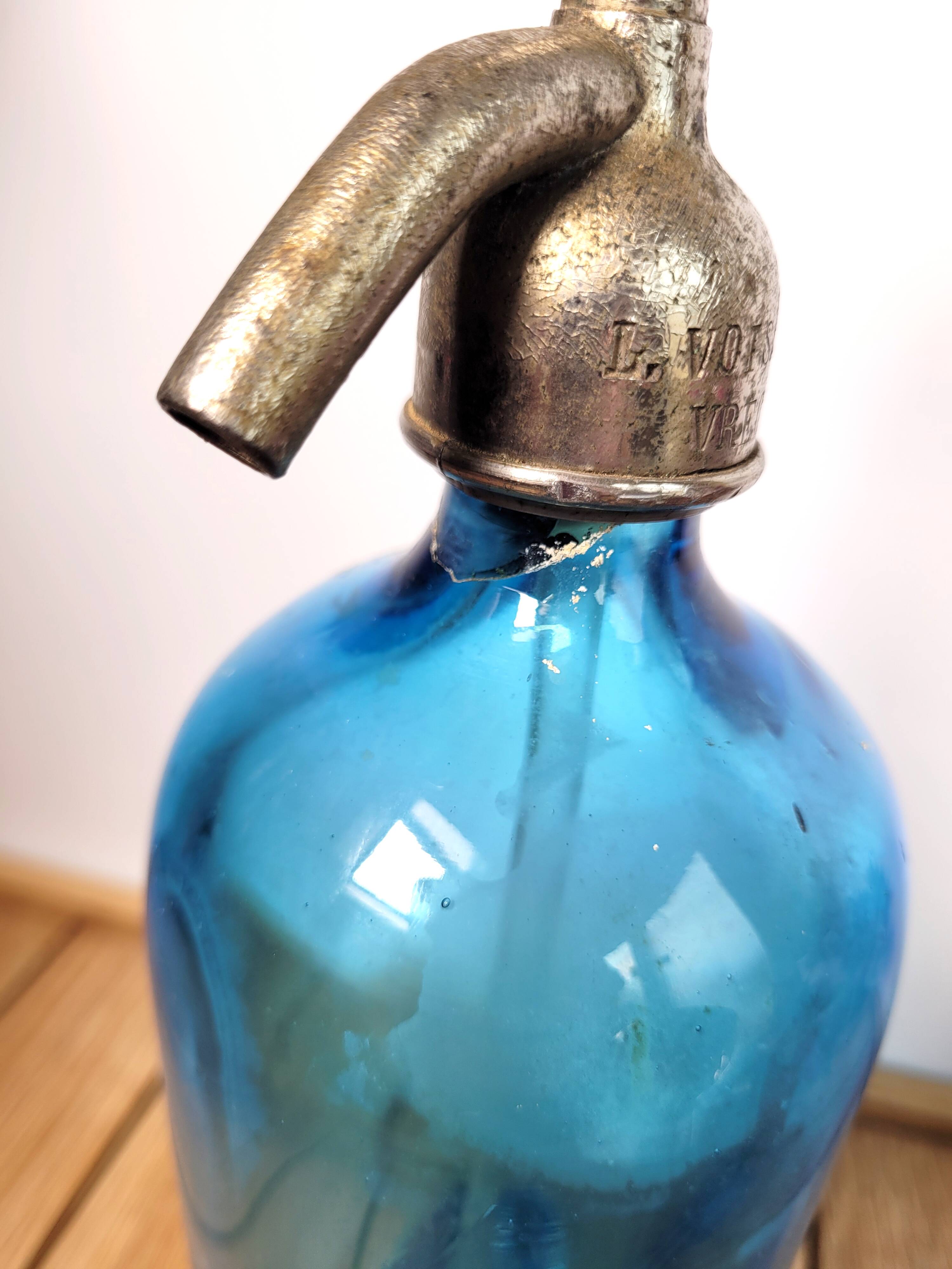 Old siphon bottle from Bistrot seltzer water