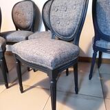 Set de 6 chaises médaillons anciennes entièrement restaurées