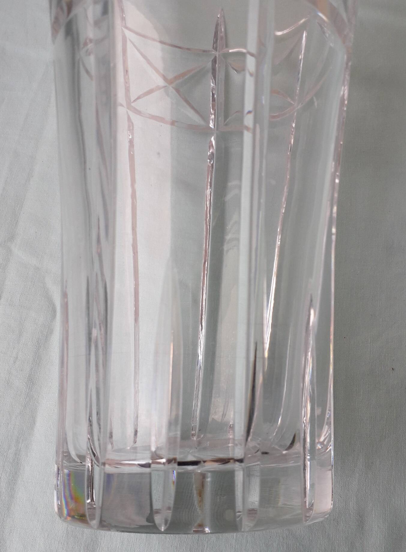 Cut crystal vase
