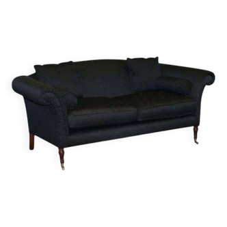 Three-seater Art Deco handmade canapé with a hardwood frame.