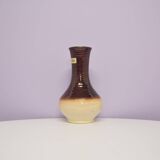Vintage beige & brown west germany vase bay