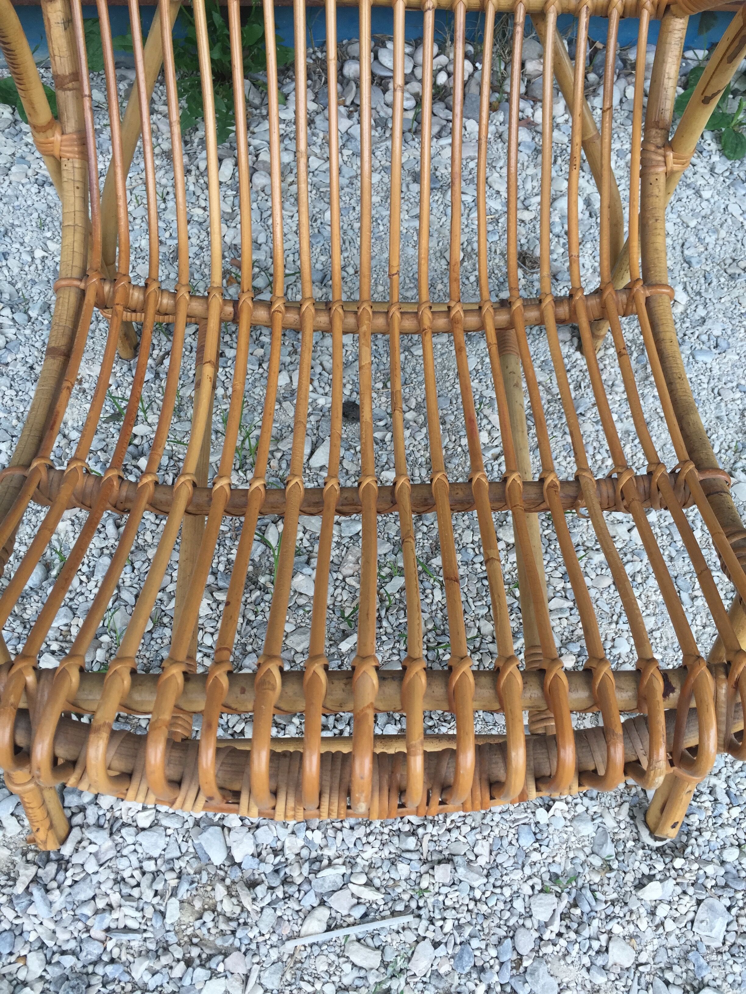 Low seated rattan chair