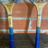 Paire de raquettes de tennis anciennes Majestic en bois, années 50