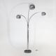 3-arm floor lamp in chromed metal, 1970s