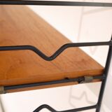 Scandinavian vintage shelf in teak "string" 1960