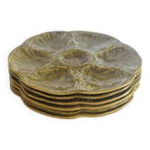 6 assiettes à huîtres Gien