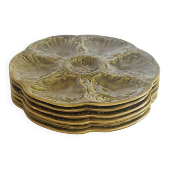 6 Gien oyster plates