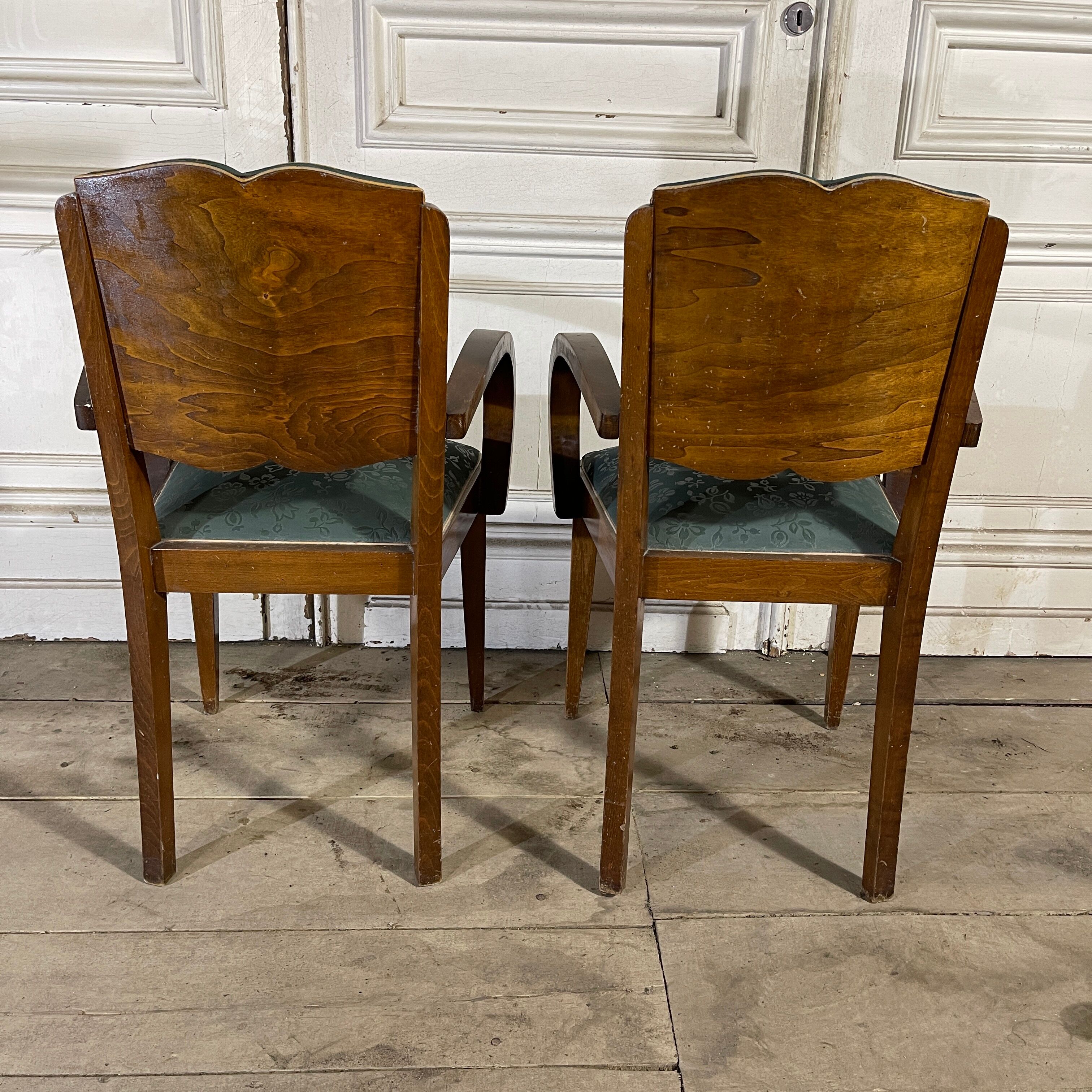 Pair armchair bridge moustache