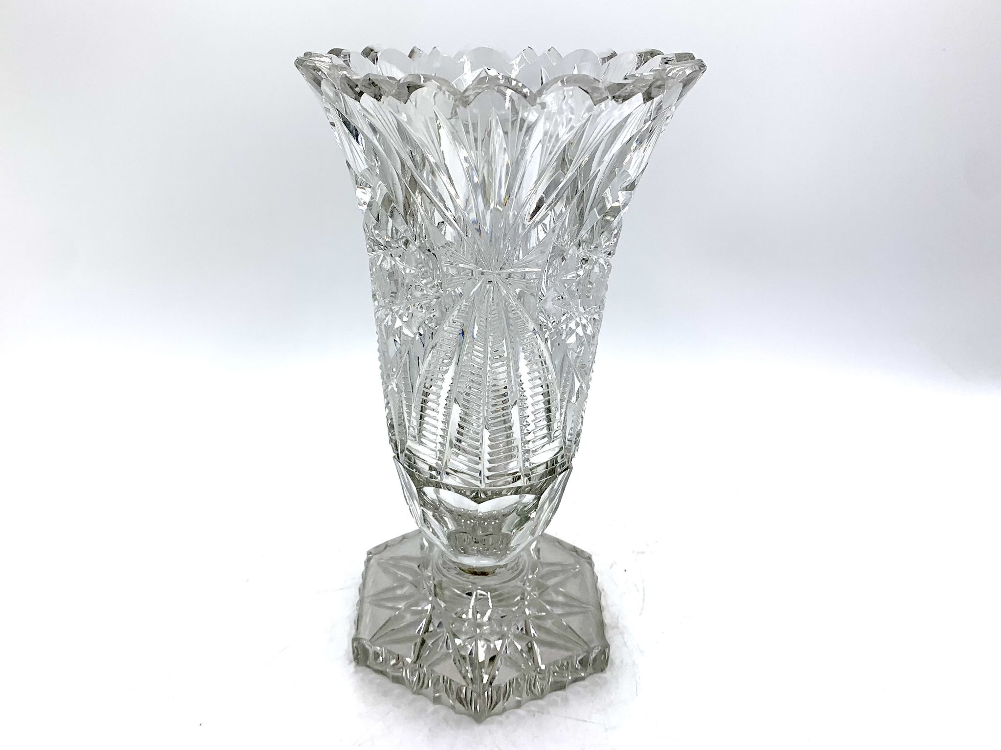 Midcentury Crystal Vase, Poland, 1960