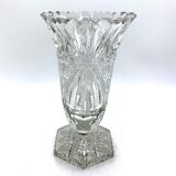 Midcentury Crystal Vase, Poland, 1960