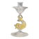 Glass candlestick by Archimede Seguso with dolphin, circa 1960s.