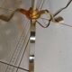 Lampadaire vintage tripode extensible laiton doré